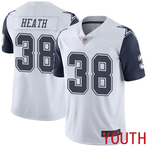 Youth Dallas Cowboys Limited White Jeff Heath #38 Rush Vapor Untouchable NFL Jersey